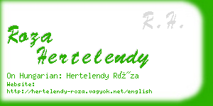 roza hertelendy business card